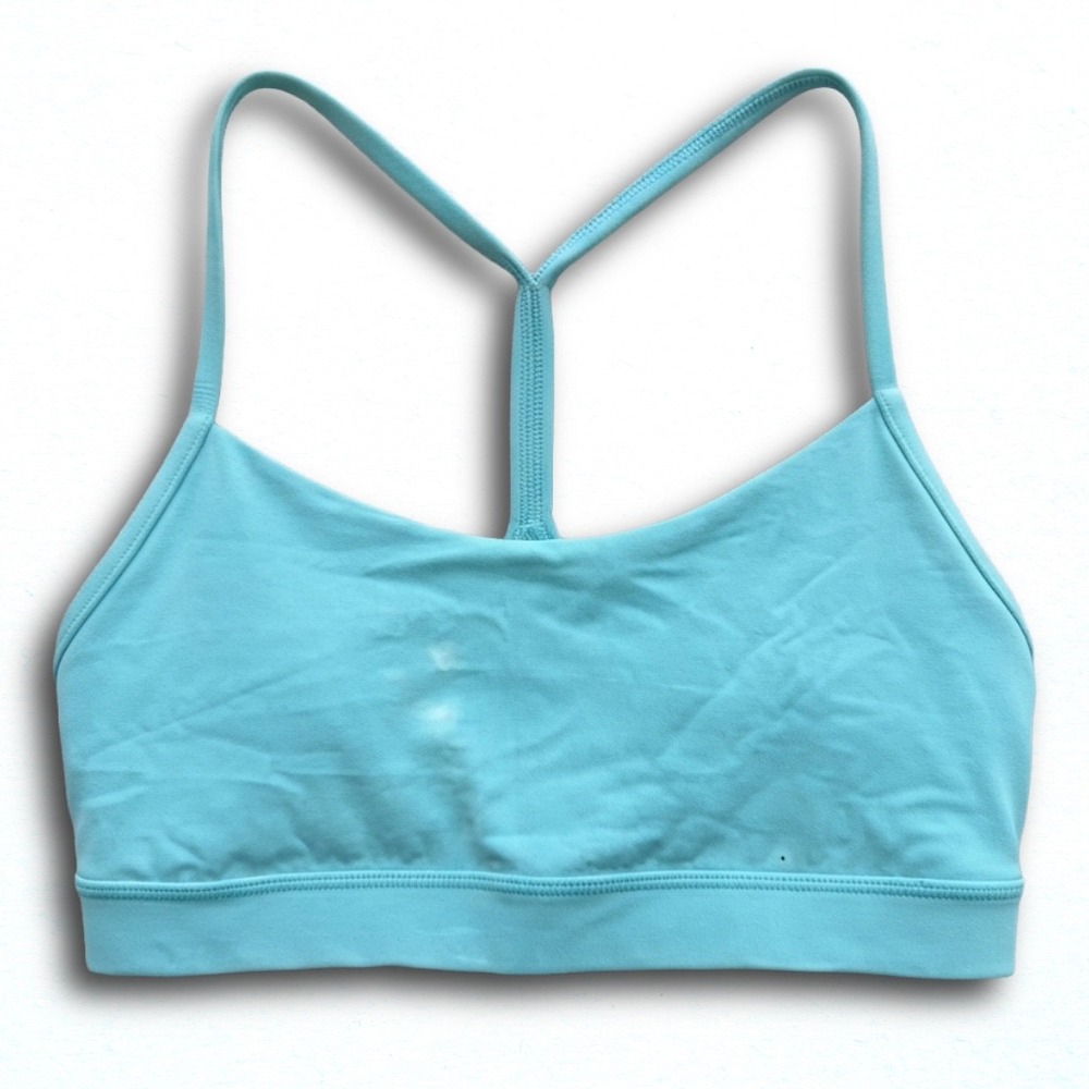 Lululemon Flow Y Bra Light Blue Aqua Racerback Yoga Sports Bra